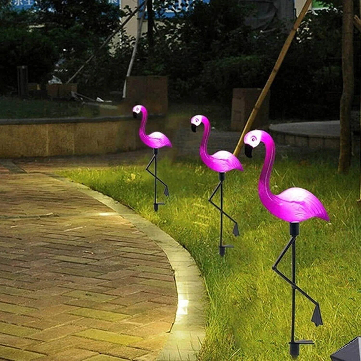 

New Solar Powered Cute Flamingo Led String Fairy Light Flamingo Outdoor Garden Fence Patio Christmas Garland Lights