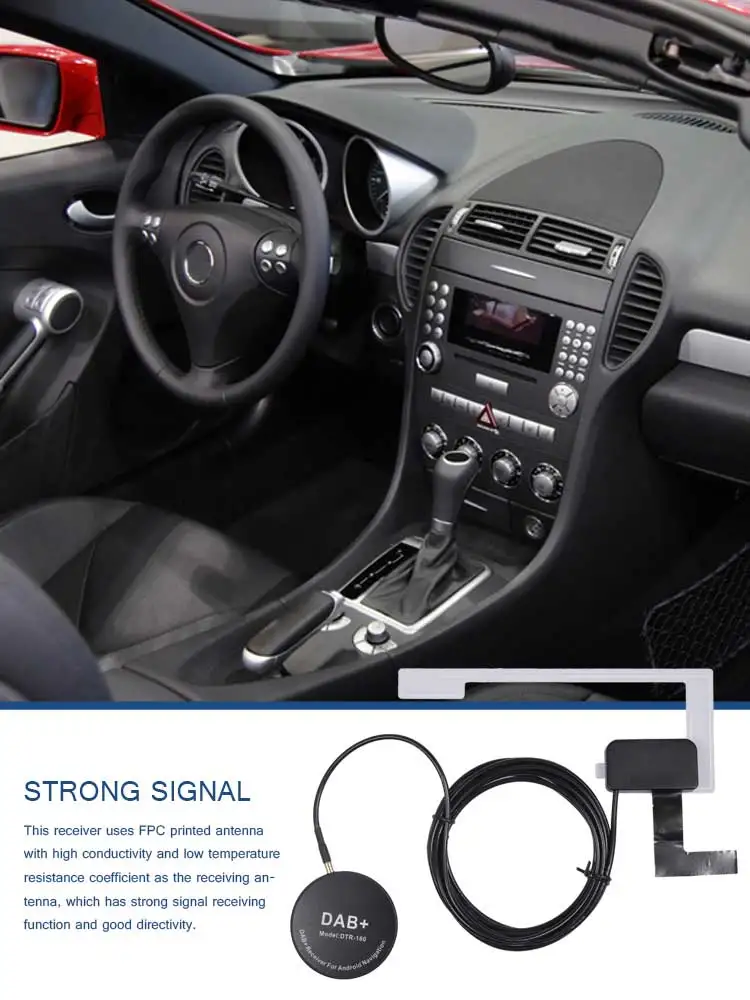 Универсальная Антенна DAB USB портативный адаптер для Android автомобильный плеер