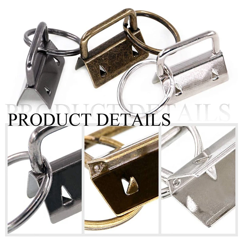 

36 Sets 25mm 3 Colors Key Fob Hardware with 1Pcs Key Fob Pliers, Glass Running Pliers Tools with Jaws