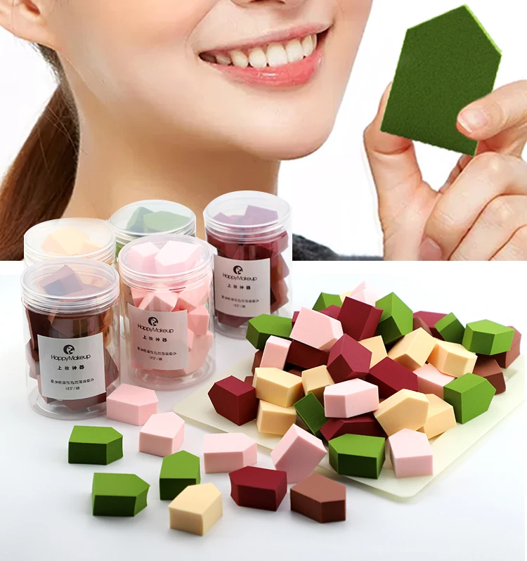 12 шт Мода 5 цветов дополнительная губка косметический спонж для нанесения