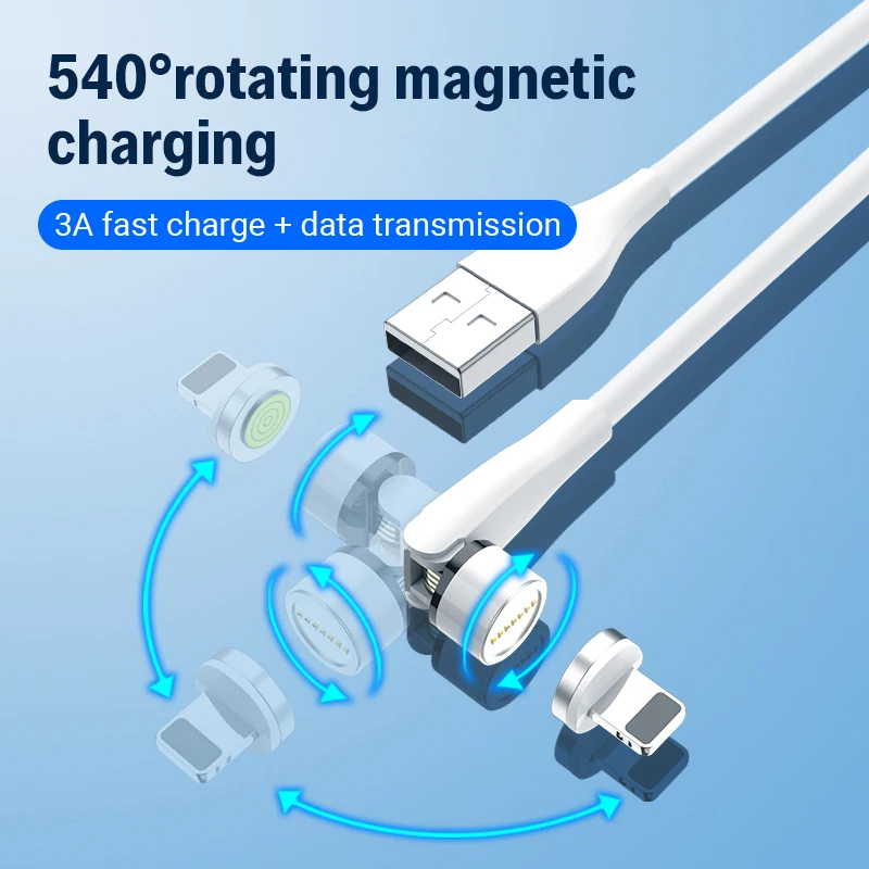 540 вращающийся магнитный usb кабель для быстрой зарядки типа C магнитное зарядное
