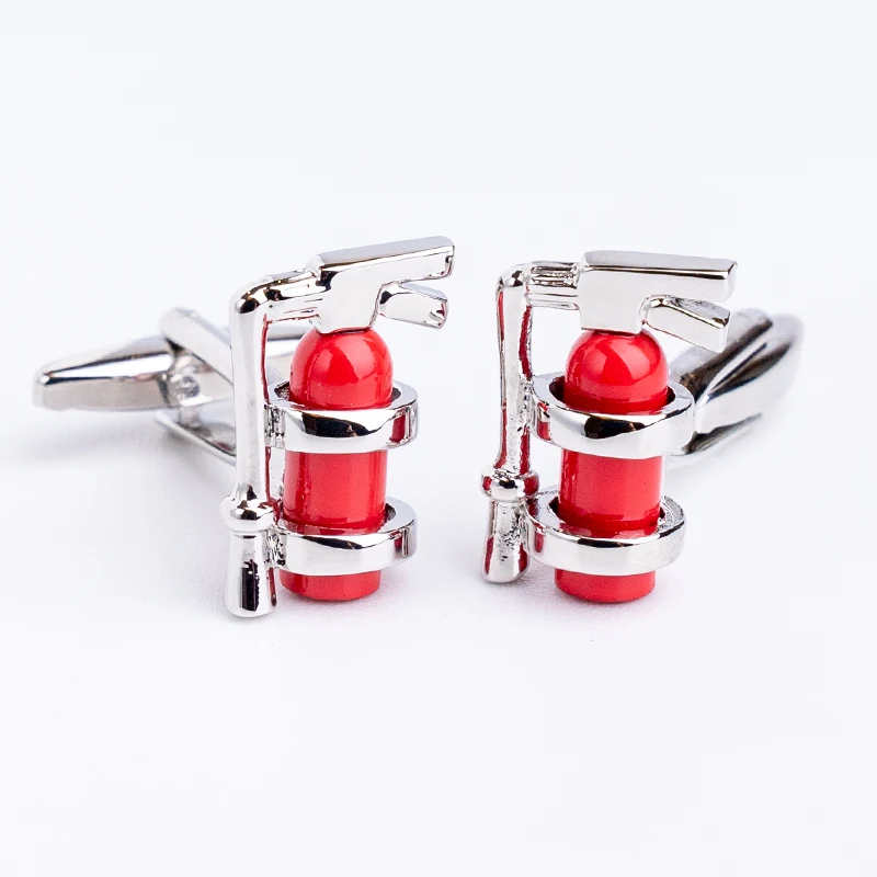 

Высокое Качество Огонь запонки в форме огнетушителей для пожарный красный запонки для пожарного Юбилей на день рождения Бизнес подарки для...