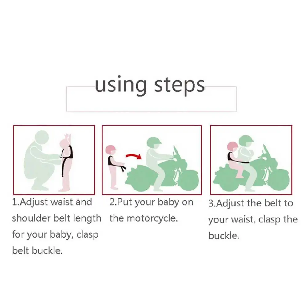 Child Motorcycle Safety Harness Scooter Rear Seat Passenger Grip Non-slip Belt Universal Strap For Children |