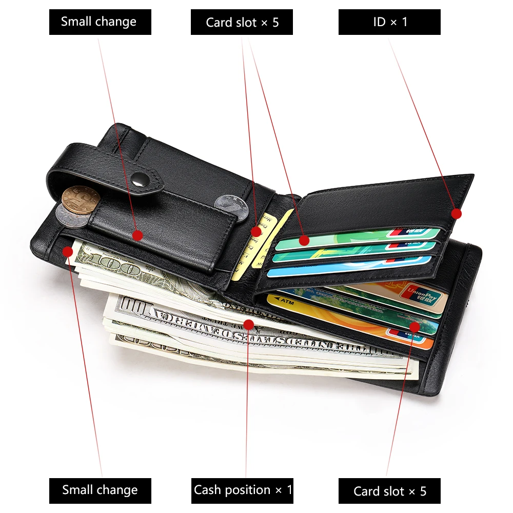 MVA мужской кошелек из натуральной кожи маленький с карманом для монет модные