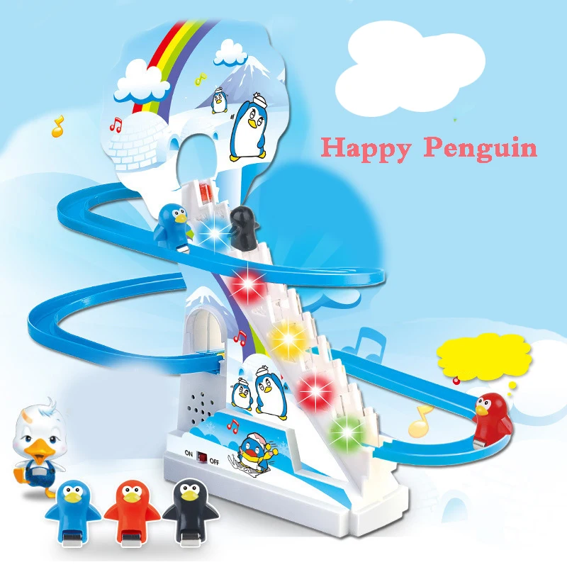 Детская желтая утка свинка пингвин Электрический Железнодорожный вагон с