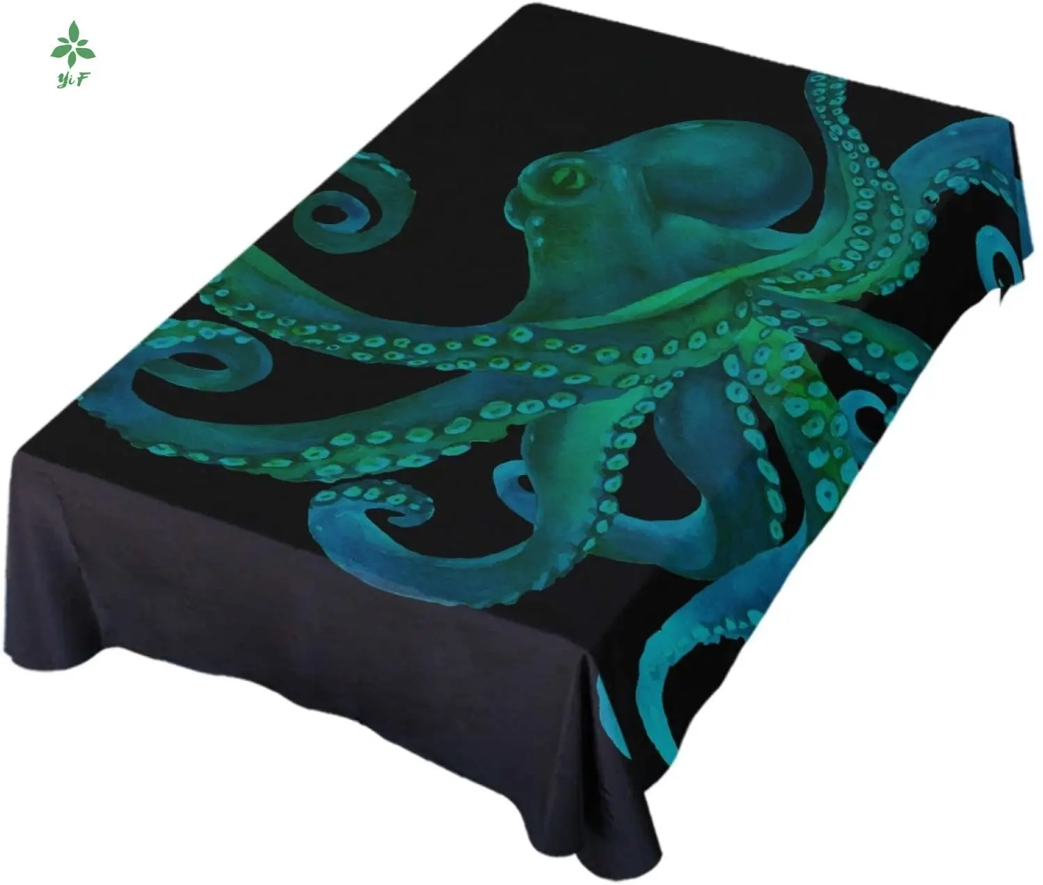 

Octopus Tablecloths In Watercolor Decorate The Dining Room For A Kitchen Party