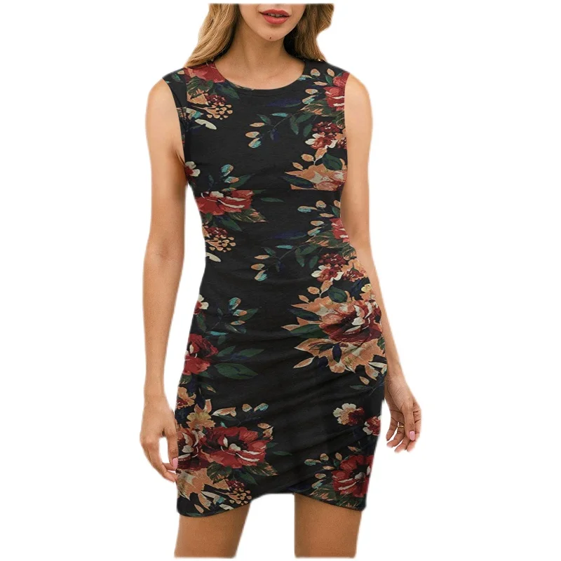 

Sleeveless Digital Printed Mini Spring Summer Clothes Dress For Women'S Vetement Femme 2021 Sukienka Sundress Vintage Casual