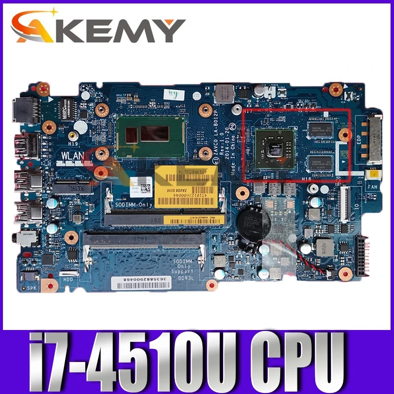 

Оригинальная материнская плата для ноутбука DELL Inspiron 5547 i7-4510U/i7-4500U материнская плата CN-05MD4V 05MD4V LA-B012P SR1EB 216-0858020