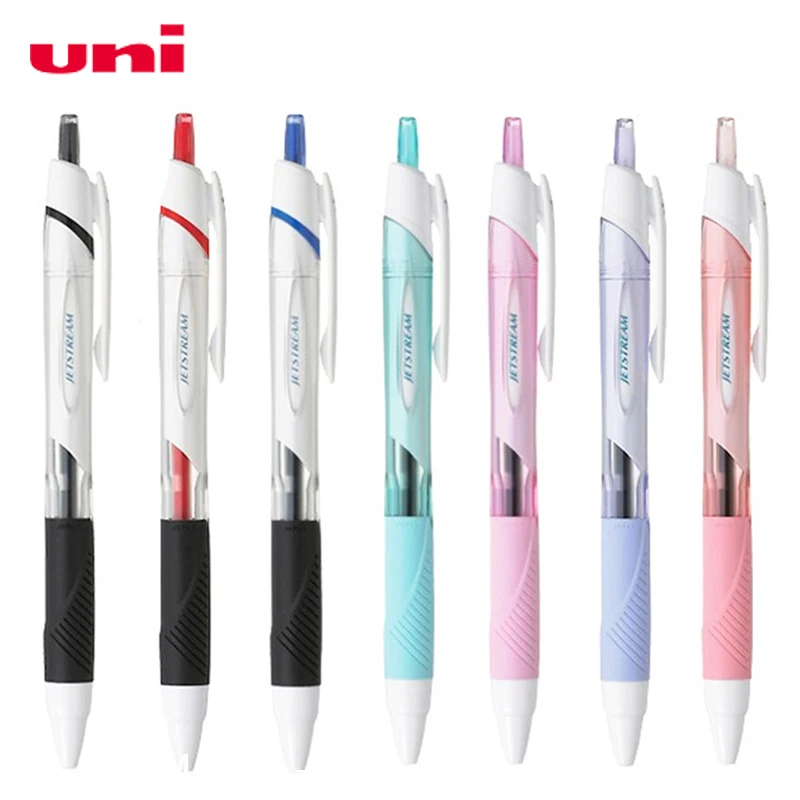 

7Pcs Japanese Uni Jetstream Sxn-155 Push Type Ball Point Pen 0.5mm Quick Dry Smooth Low Friction Student Stationery