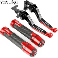 motorcycle accessories extendable brake clutch levers and handlebar hand grips ends for honda vtr1000f firestorm 1998 2005