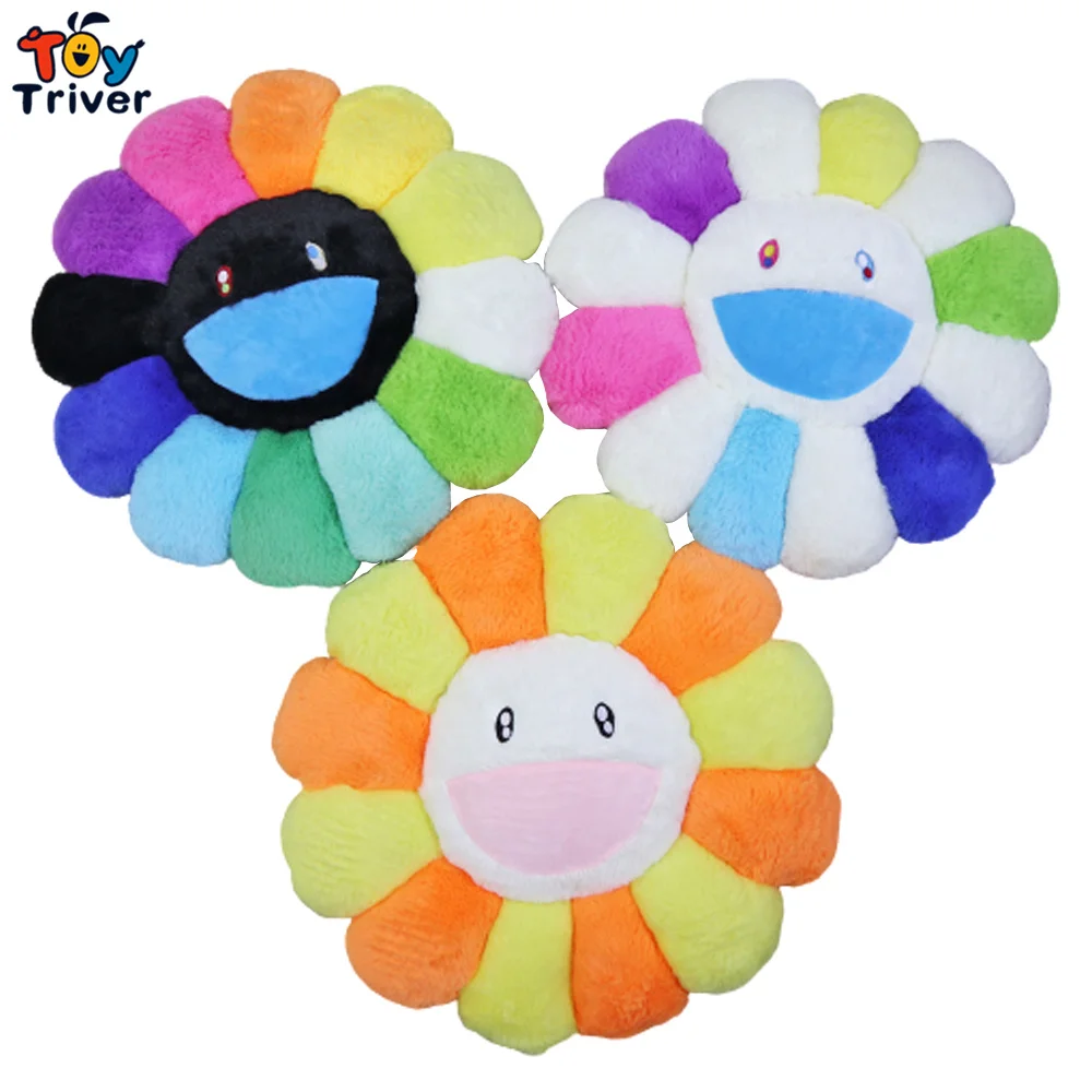 Плюшевая игрушка в виде подсолнуха Smile Sun Flower мягкая кукла кошка Подушка для