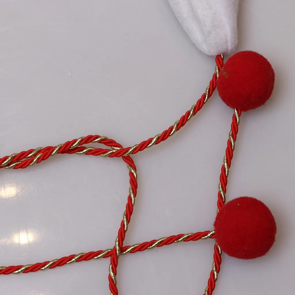 Шапка детская с длинным шнурком теплая шапка мультяшным рисунком снега оленя для