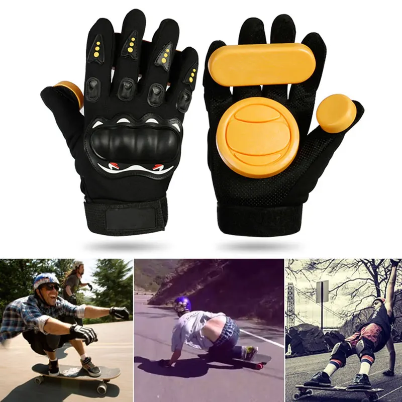 1 пара скейтборд/Лонгборд скользящие перчатки для ФРИРАЙДА Замена пальмовых шайб