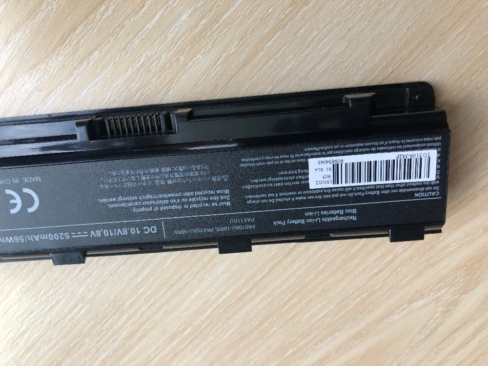 6Cells for Toshiba Laptop battery PA5109 PA5108U-1BRS PA5109U-1BRS C40 C45 C50 C50D C50T C55DT C70 C70S C75 C75D C75DT S70T-B - купить по