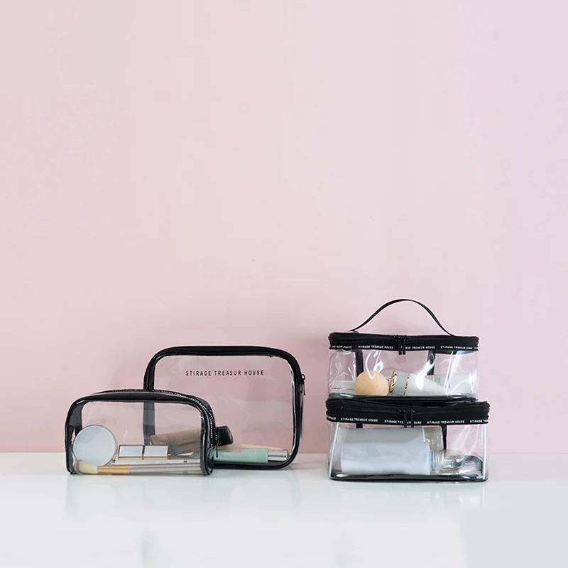 Прозрачная дорожная косметичка DINIWELL на молнии для женщин прозрачные сумочки