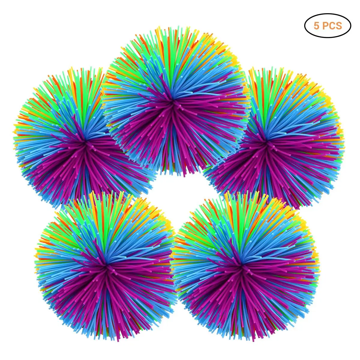 5 шт. разноцветные силиконовые шарики для активного отдыха 7 см|Спортивные игры| |