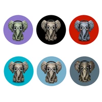 upetstory cute music elephant print home kitchen coaster multicolor cup mat tea coffee drink placemats thick nonslip table pads