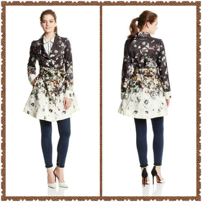 Испанское весенне осеннее Женское пальто тонкая мерсеризованная ветровка из