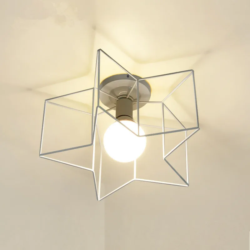 Современный потолочный светильник с золотой пентаграммой светодиодный из