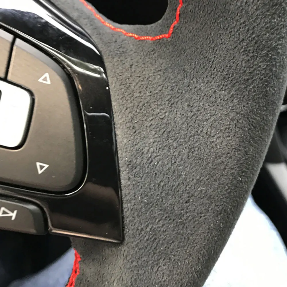 KUNBABY черный замшевый чехол рулевого колеса автомобиля для Volkswagen VW Golf 7 Mk7 Новое