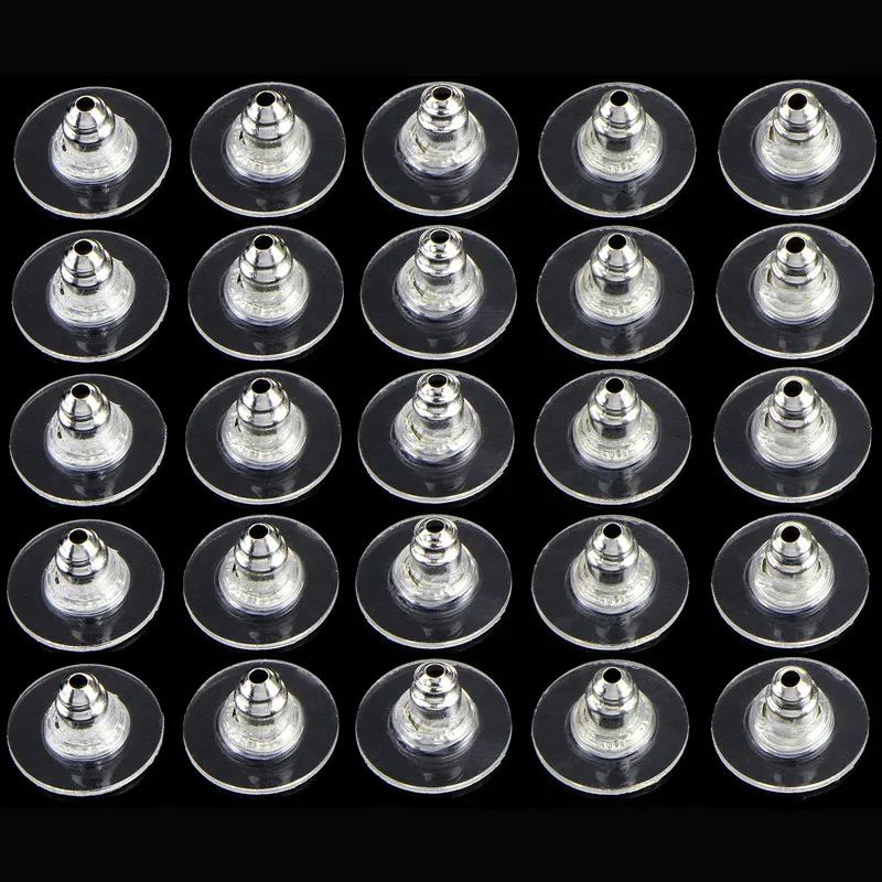 50 шт. DIY аксессуары для рукоделия силиконовые серьги гвоздики задние Стопперы