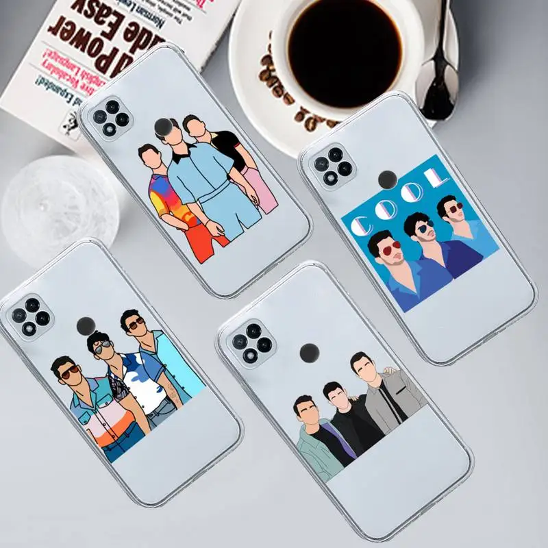 

jona brothers band Phone Case Transparent for Xiaomi redmi note 8 9 10 11 t lite pro ultra mix 4 k40