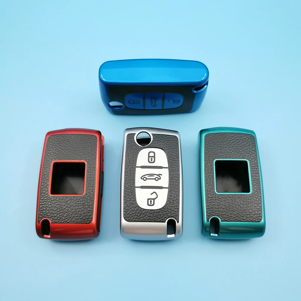 

4 Color Style Tpu Car Key Case Cover For Citroen Xsara Picasso C2 C3 C4 C5 C6 C8 For Peugeot 107 206 207 307 308 406 Accessories