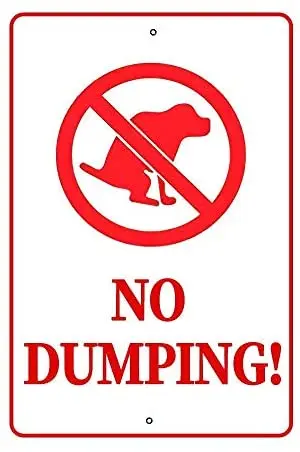 

LZATPD SLALLDumping Pet Retro Street Sign Household Metal Tin Sign Bar Cafe Car Motorcycle Garage Decoration Supplies12 X 8 Inch