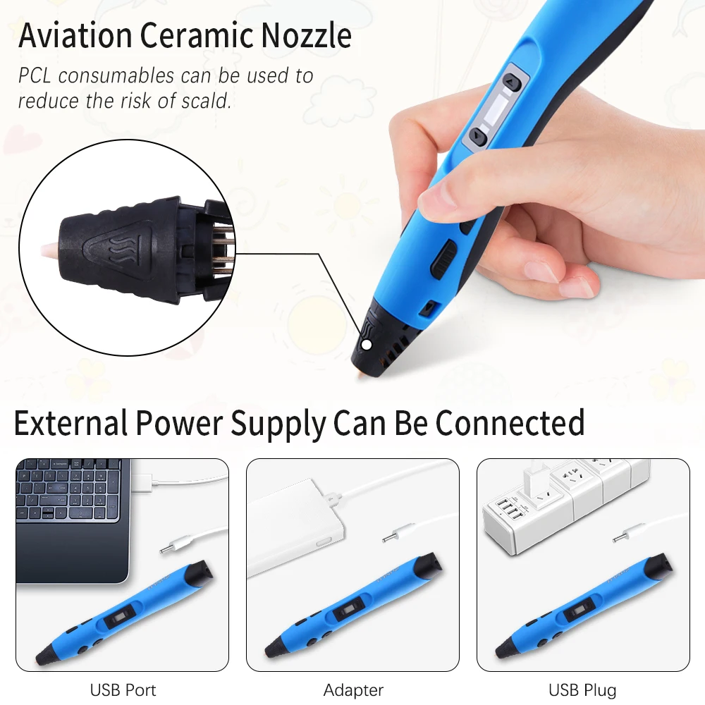 Enotepad SL-300A 3d Scribble Pen With High Quality For kids and parents Drawing Picture safe low temp printing pen | Компьютеры и офис