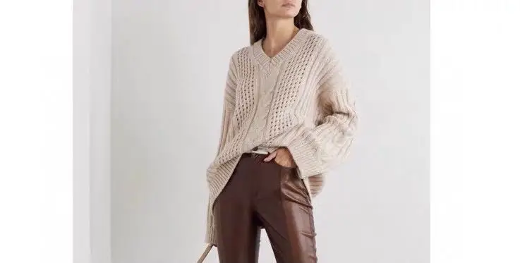 

2020 Autumn Winter Runway Sweaters Women V-Neck Long Sleeve Pullover High Quality Ladies Popular Sweaters