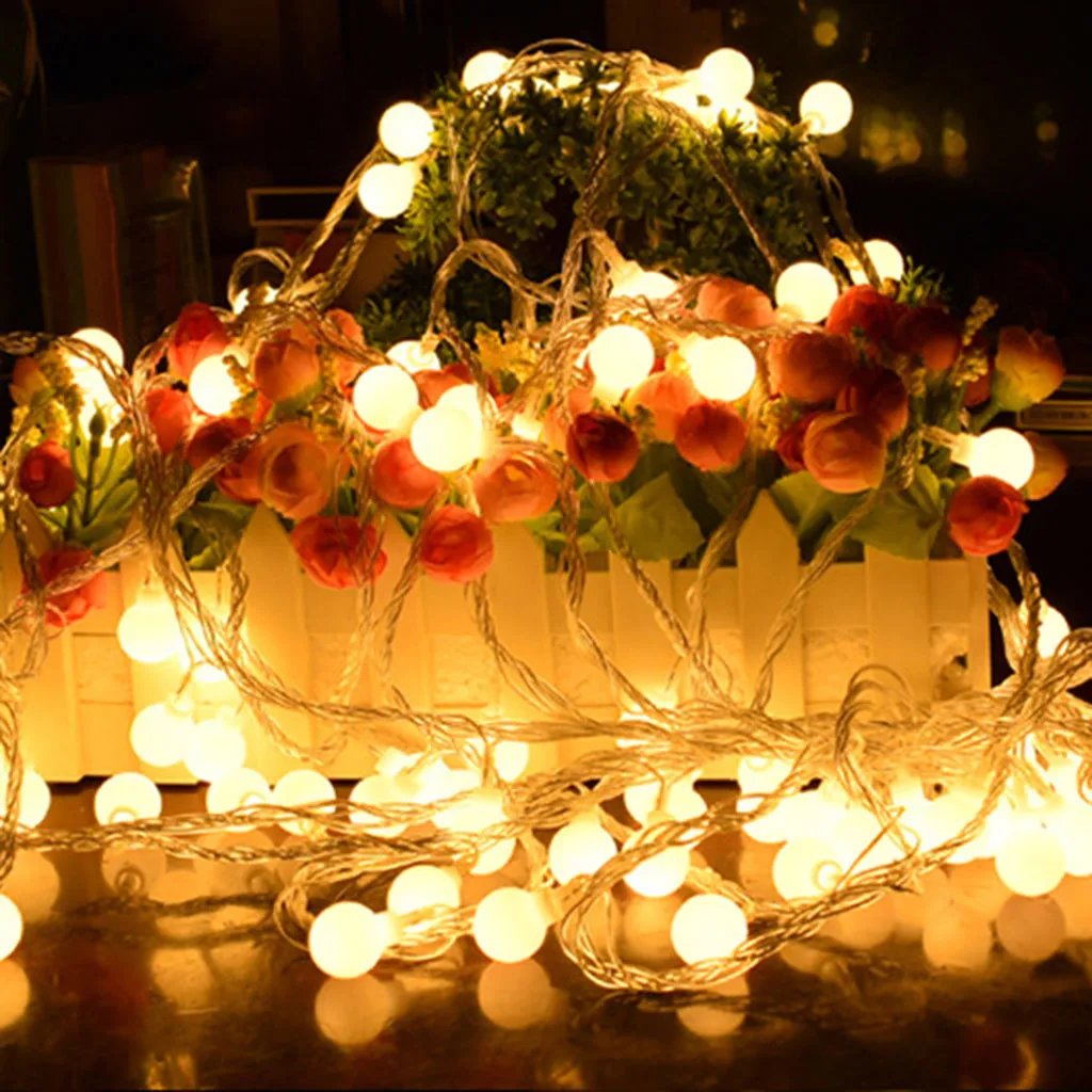 Праздничный светильник 10 м 100 светодиодов световая гирлянда с дистанционным