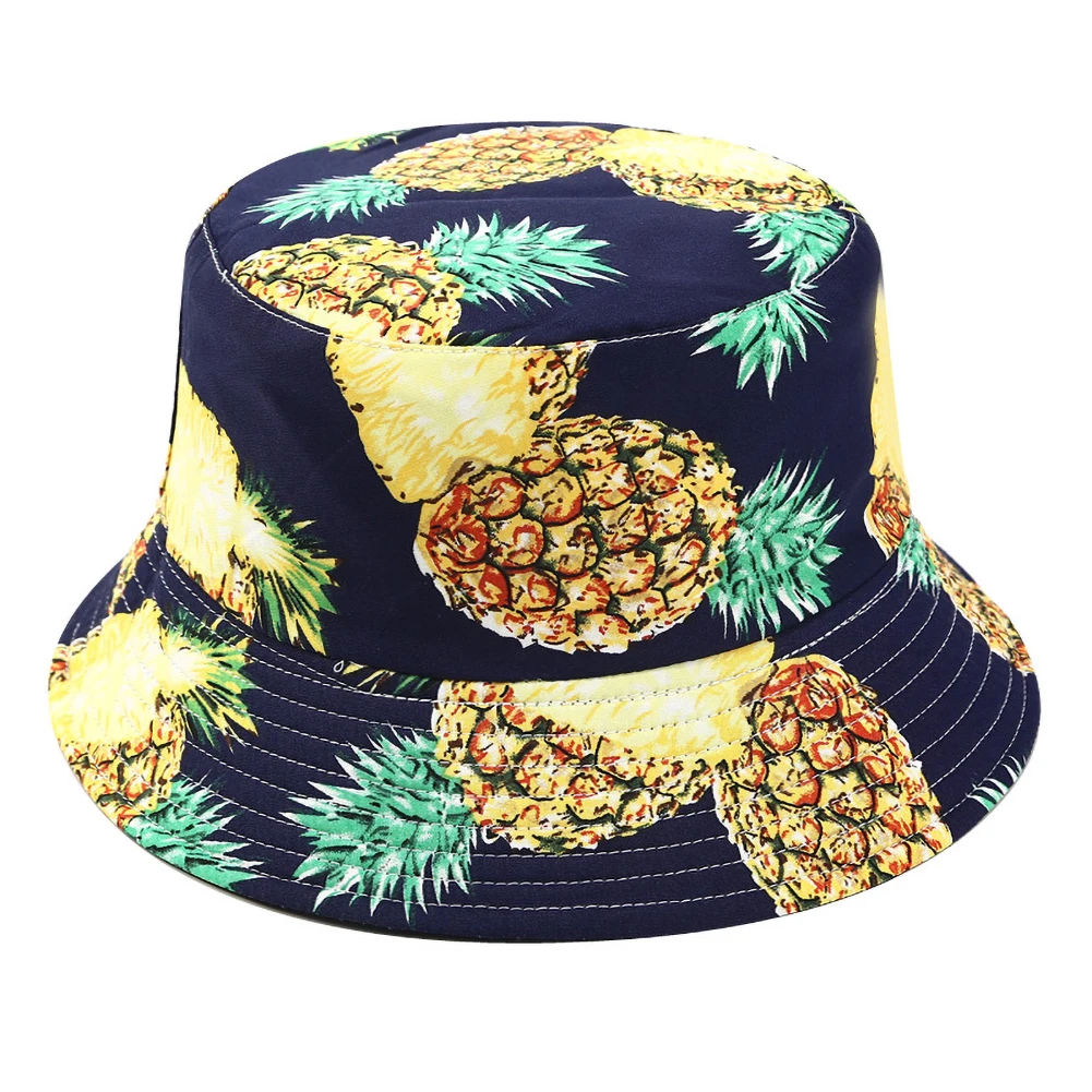 

Two Side Reversible Fruit Cherry bucket hat Unisex Cute Print Bucket Hat Summer Fisherman Cap