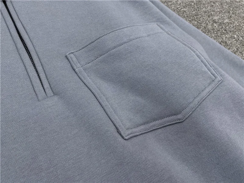 

Four Colors Sweatshirt Women Turn-down Collar Simple Drawstring One Pocket Zipper Casual Early Autumn New Pullovers