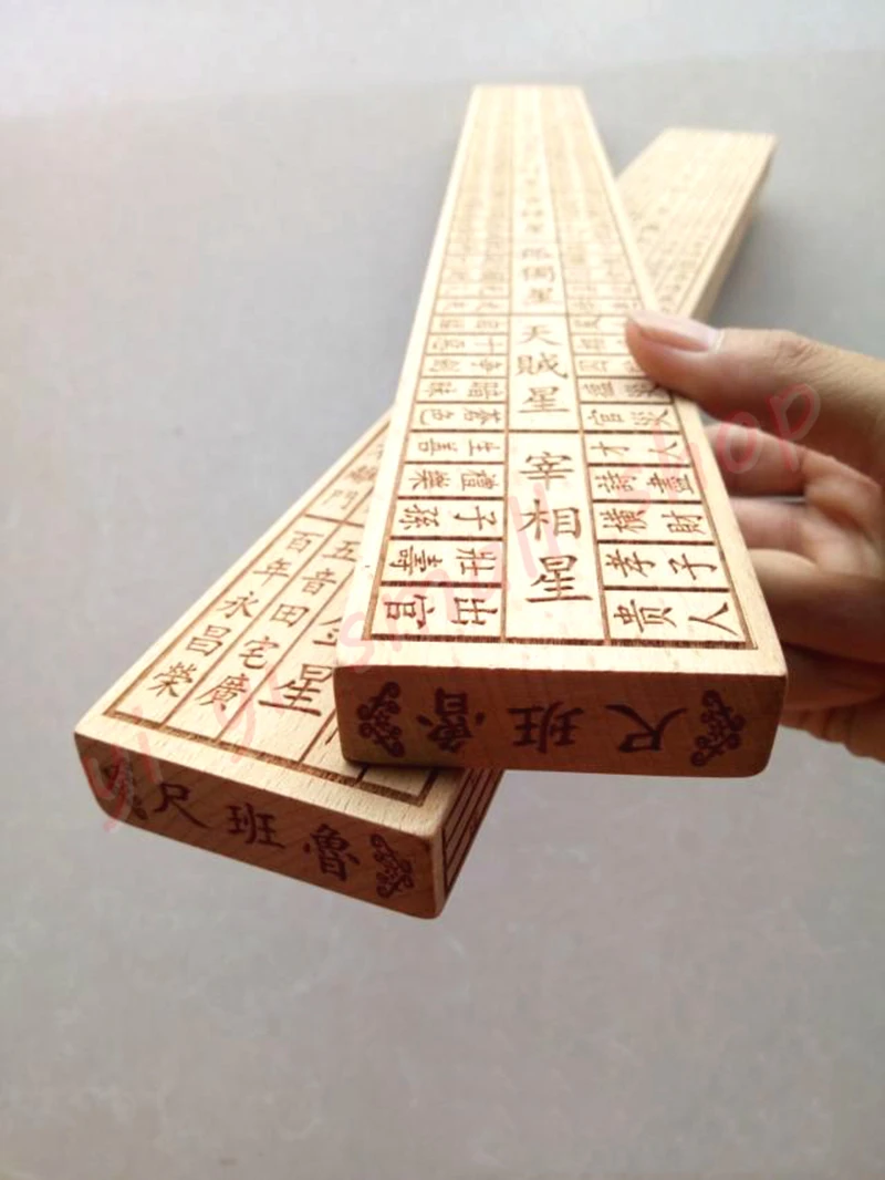 Линейка из персикового дерева и любана Taoist ручная работа Вэнь метр дверная
