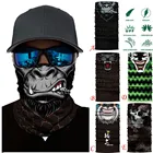Многоразовые накладки на шею для горнолыжного мотоцикла, Байкерский шарф для лица, моющиеся