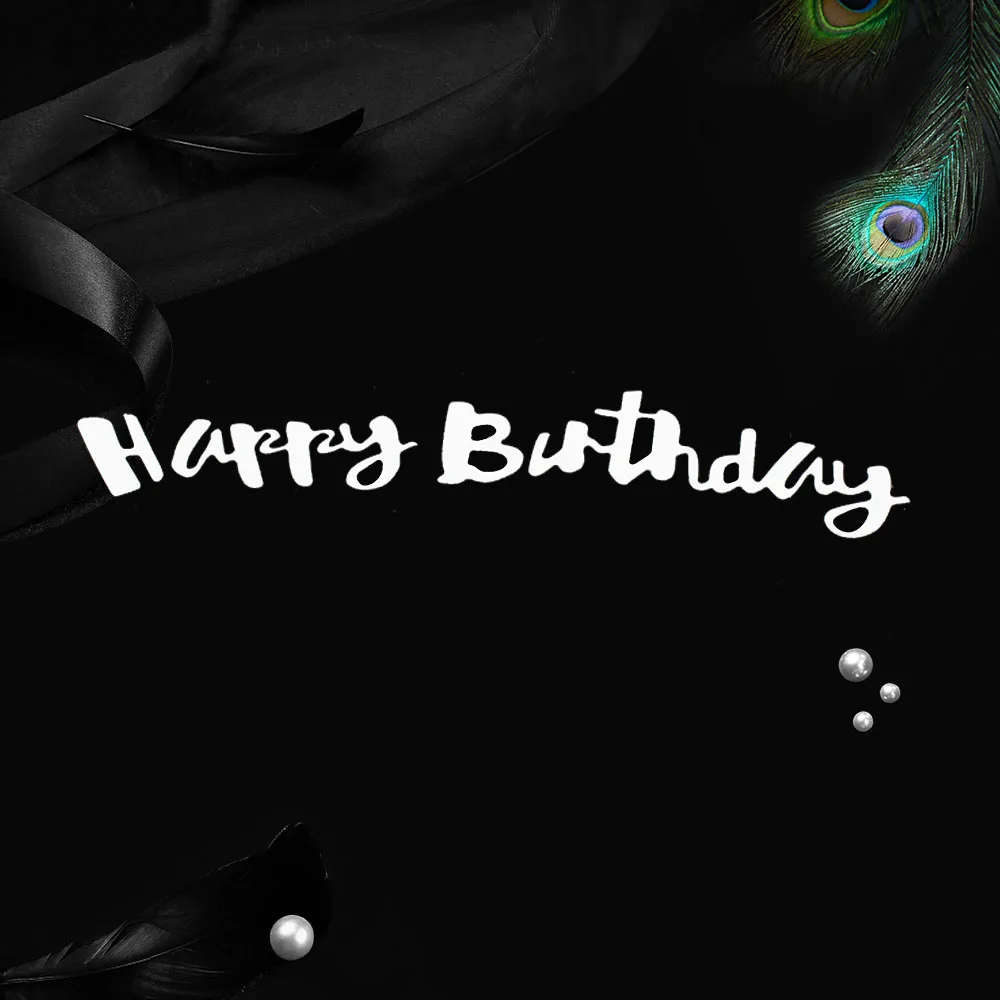 С днем рождения слова металлические режущие штампы трафарет для DIY Скрапбукинг