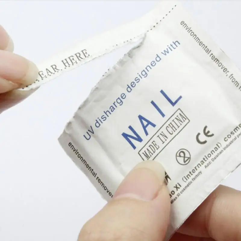 200 ПК фольгированные УФ гель для ногтей удаления обертывания коврик нейл арта