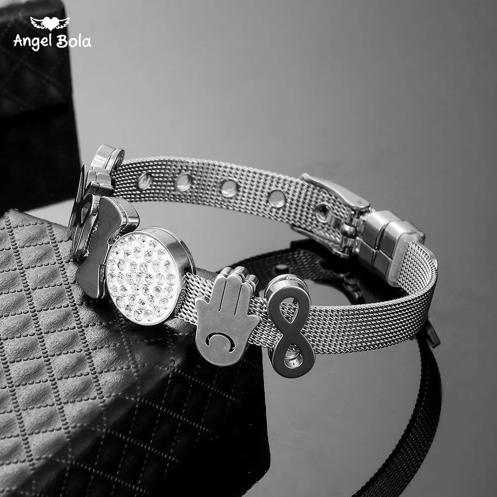 Хранитель ювелирных изделий 2019 новые сетчатые браслет с CZ Сердце слайд Бабочка