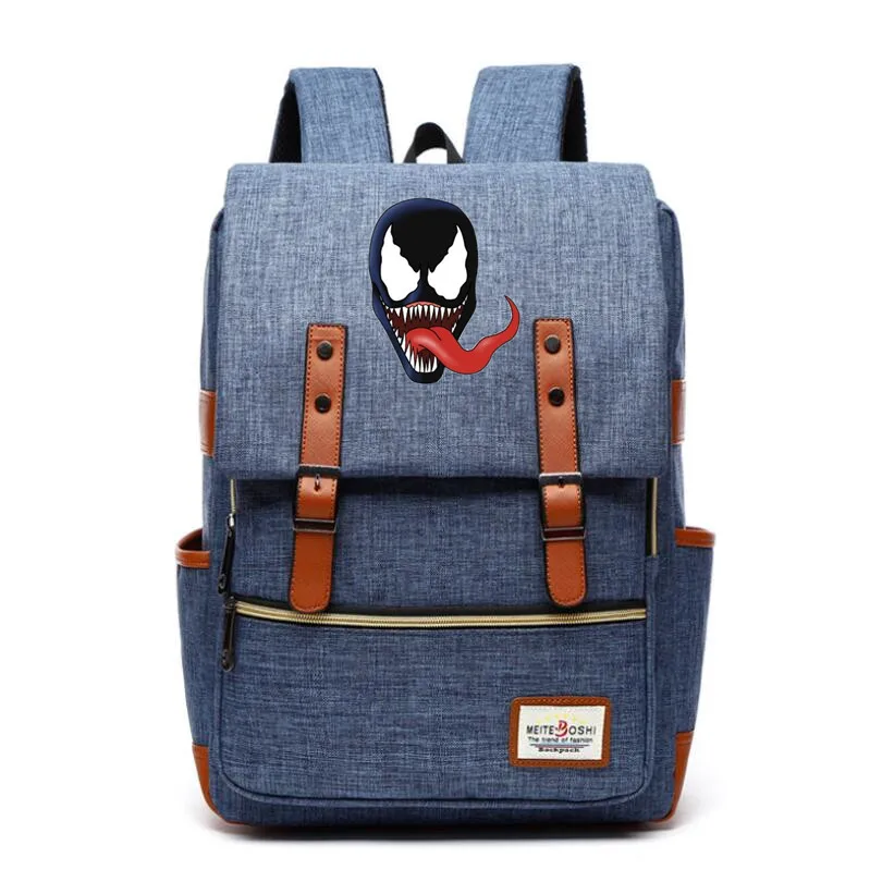 Веном Эдварда Брока холщовый рюкзак с принтом школьные сумки сумка в сдержанном