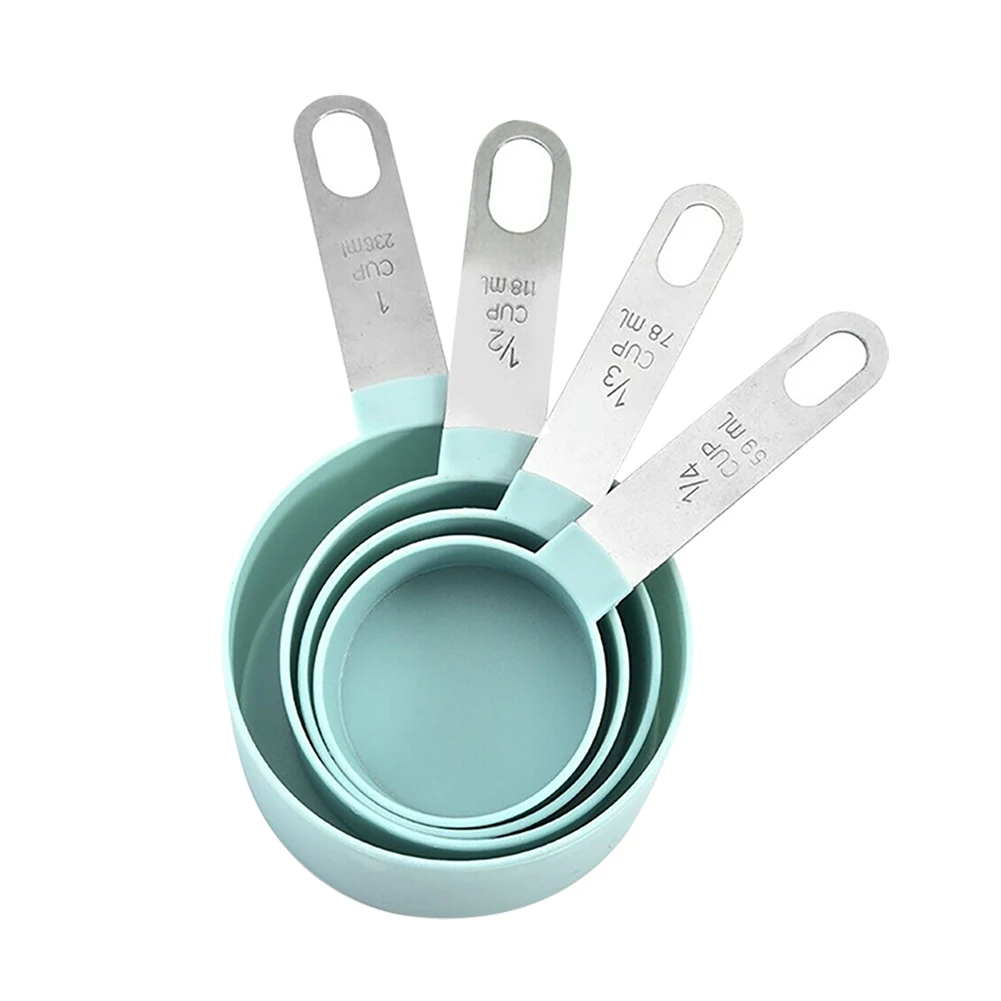 

4pcs Stainless Steel Measuring Cups Spoons Kitchen Baking Cooking Tools Set