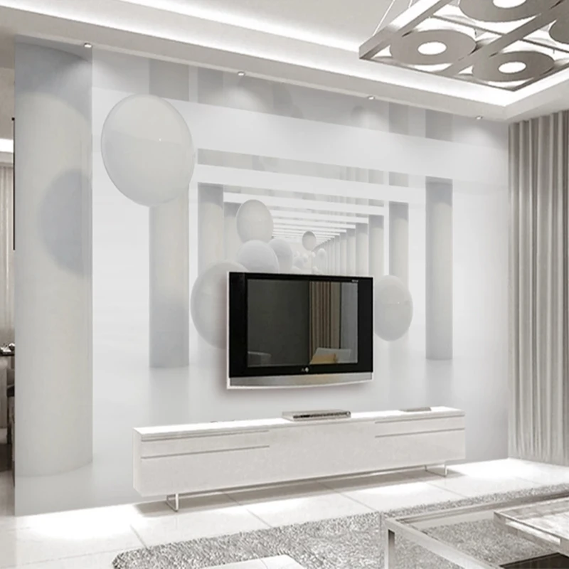 Настенные обои на заказ Современная 3D Сфера сцена ТВ диван фон настенная