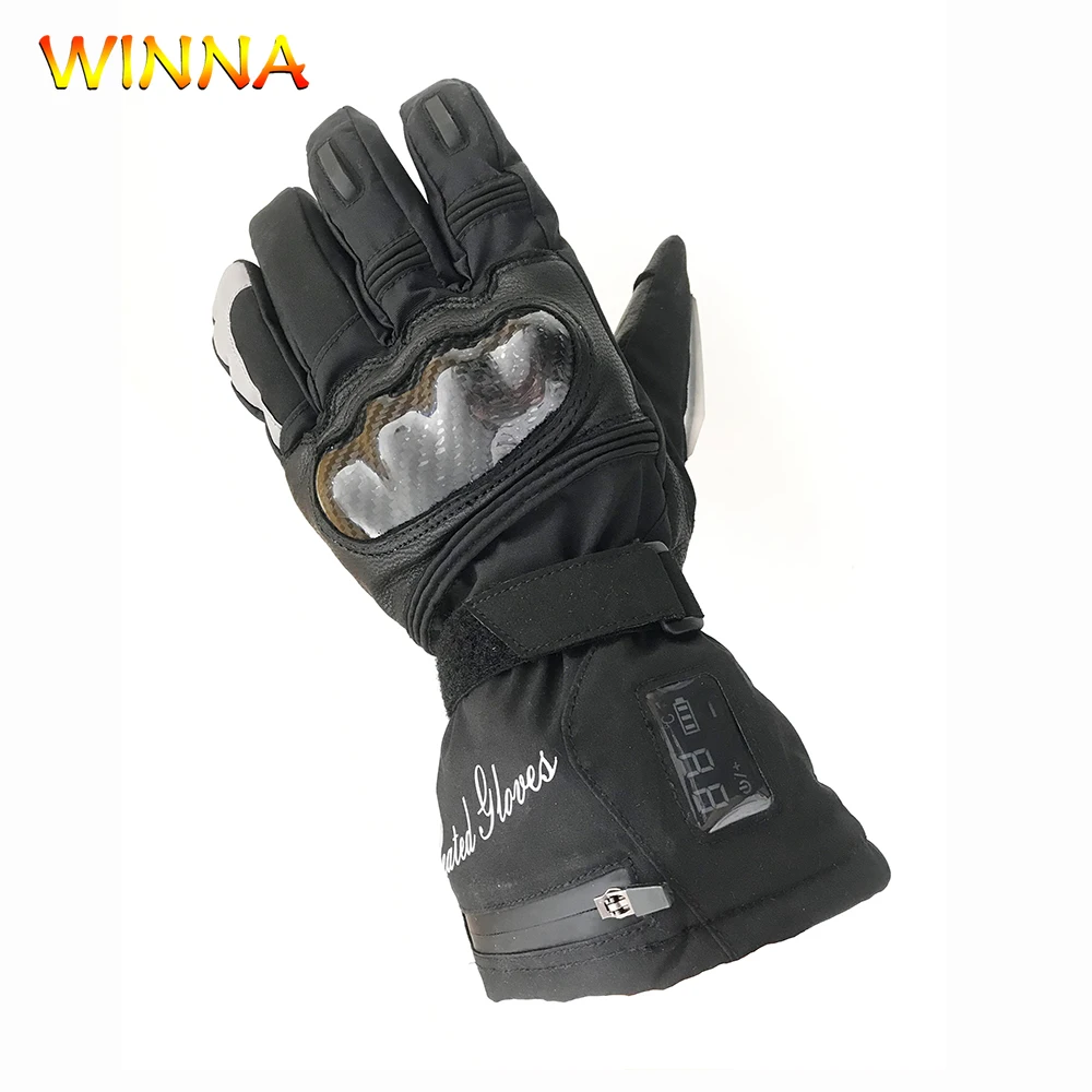 Водонепроницаемые лыжные перчатки с электроподогревом зимние теплые защитой от