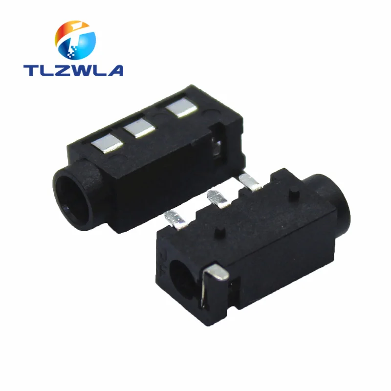 

1000 шт., 3,5 мм разъем для наушников, аудиоразъем, 3-линейный контактный разъем для наушников, SMD, стереонаушники, PJ-320