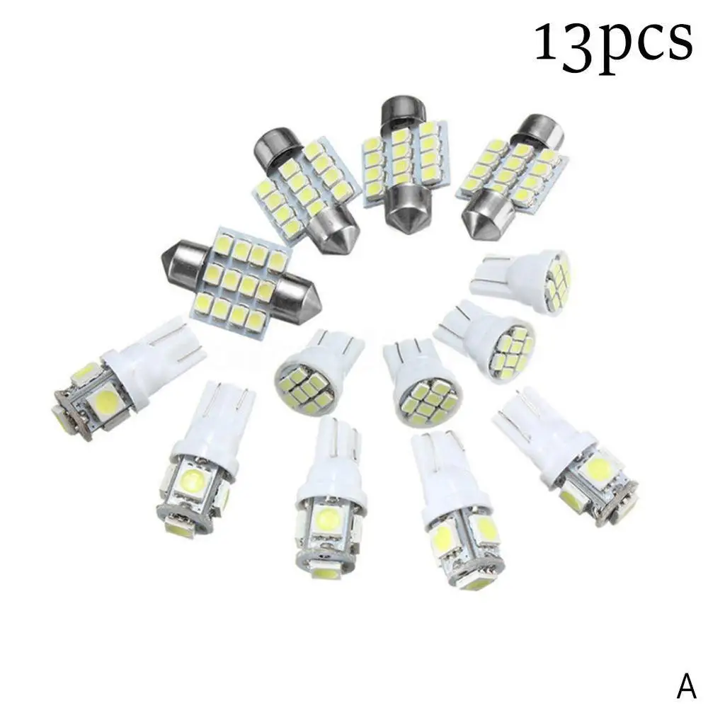 13 шт./компл. T10 автомобильный ксеноновый белый сменный светодиодный купольный