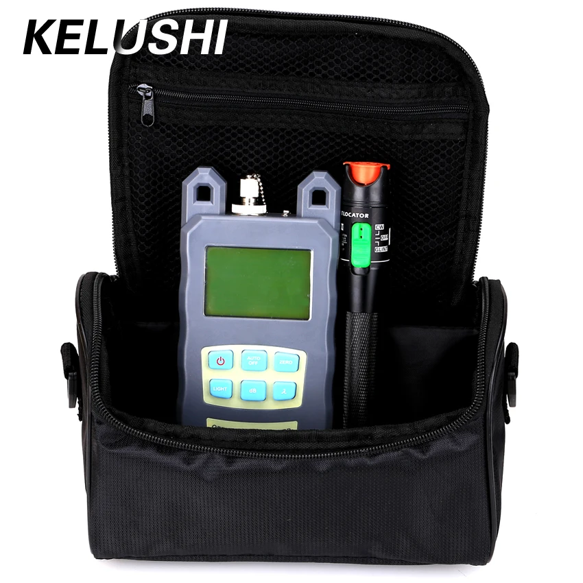 

FTTH 5/10/20/30mW Visual Fault Locator Optical Power Meter Fiber Optic Tool Set Cable Tester Empty Bag 5-30Km