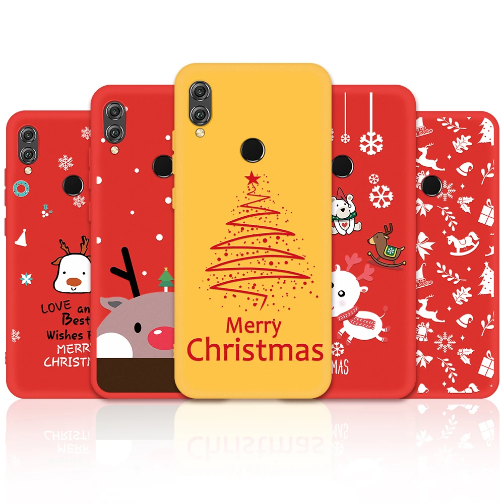 Мультяшный чехол для телефона с рождественским рисунком huawei P20 P30 Lite Санта Клаус
