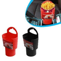 c 1 pcs portable car french fries cup holder fries snacks box plastic storage box bucket travel cup phone holder