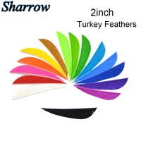 50pcs archery arrows feathers 2inch 15 color drop shape turkey feathers crossbow hunting recurve bow shooting accessories
