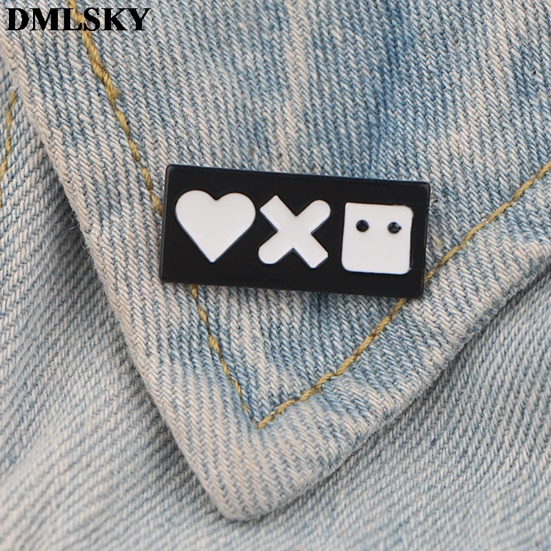 DMLSKY Love Death & Robot Pins эмалевые булавки и броши для женщин мужчин значок рюкзака