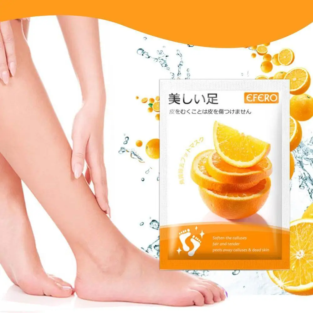 

Orange Moisturizing Foot Mask for Pedicure Socks Nourishing Feet Care Foot Cream Exfoliating Foot Mask Dead Skin Remover
